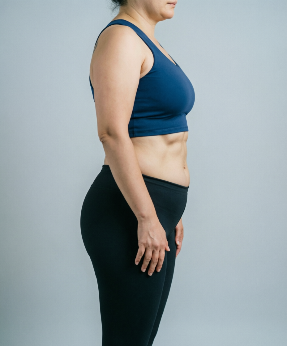 After fitness progress photo